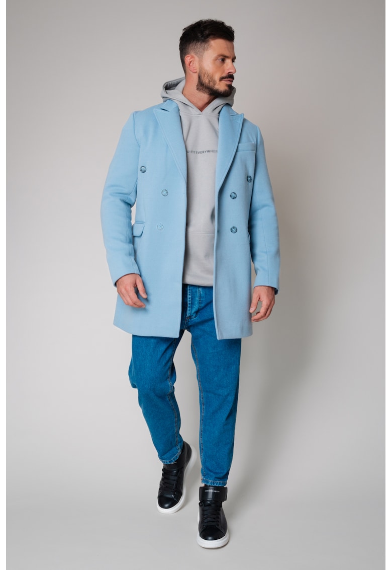 Palton cu nasturi Sky Blue 9318 Palton cu nasturi Sky Blue 9318