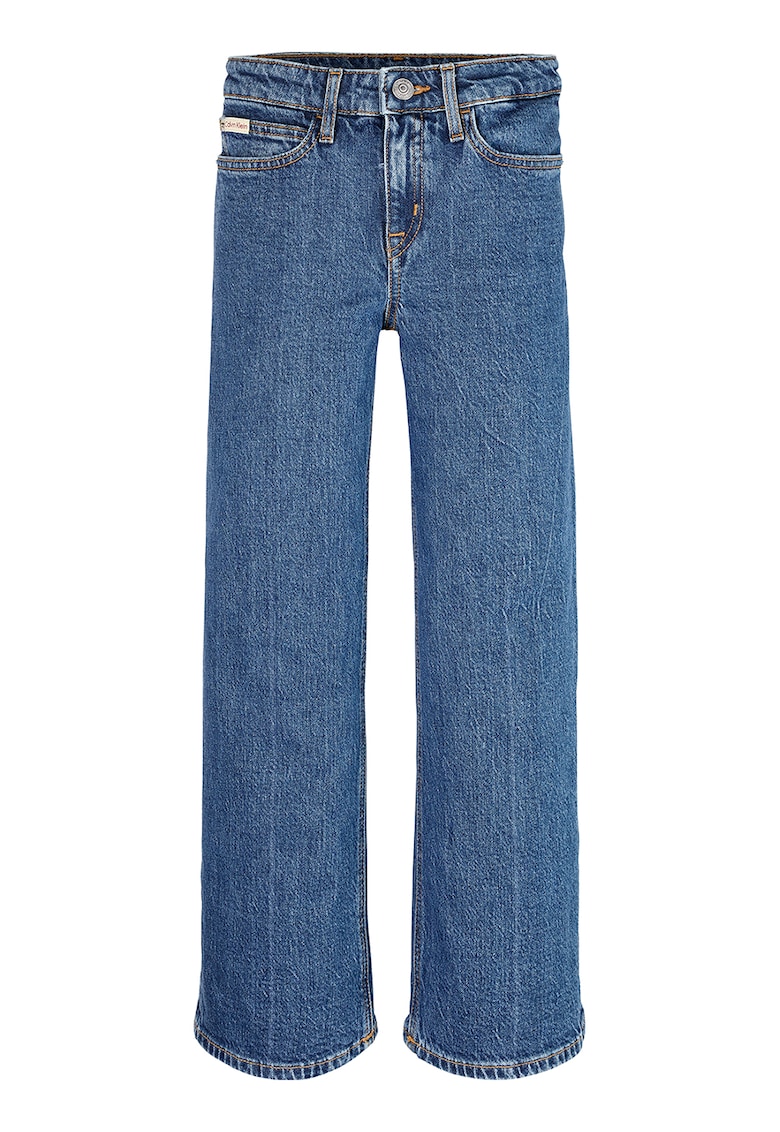 Blugi relaxed fit de bumbac - Albastru inchis