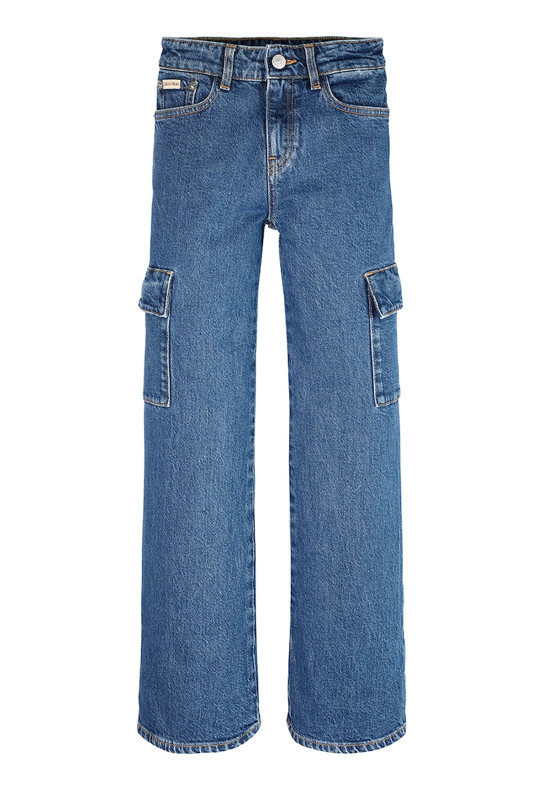 Blugi cargo cu croiala ampla