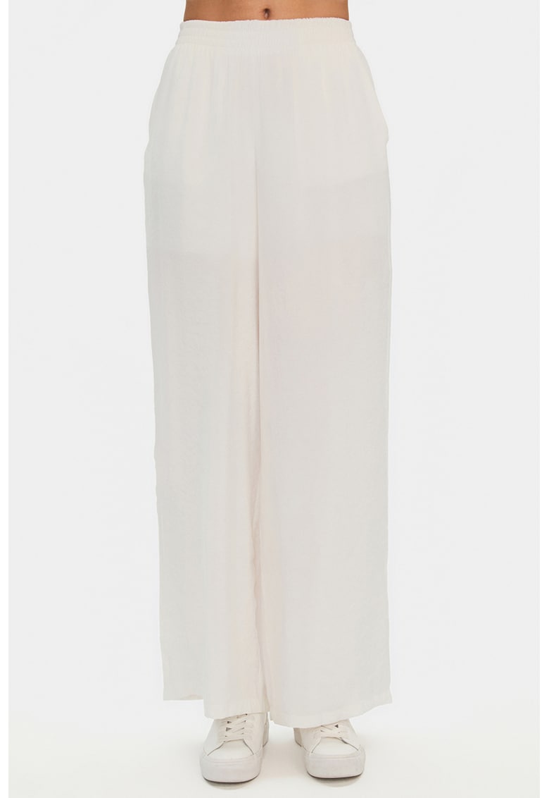 Set de camasa crop din amestec de modal si pantaloni