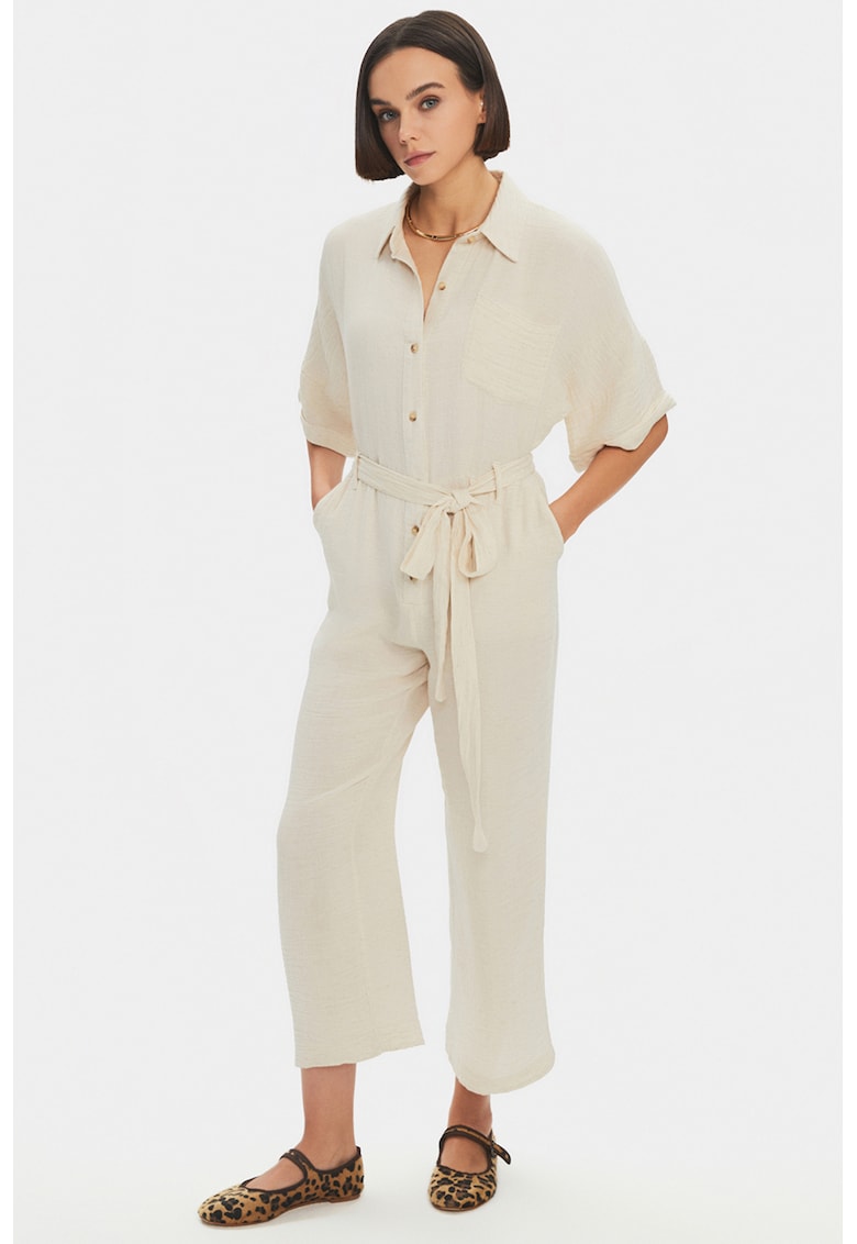 Salopeta din bumbac cu maneci medii