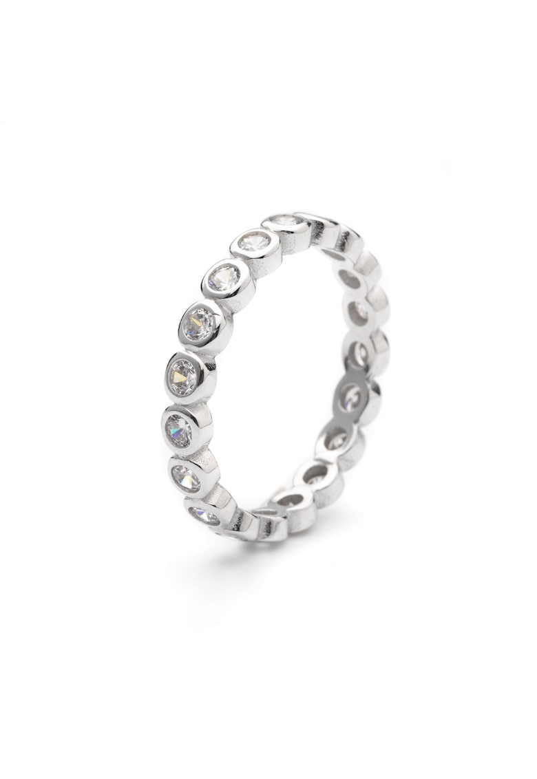 Inel Tennis Din Argint 925 Cu Cristale Transparente Rotunde