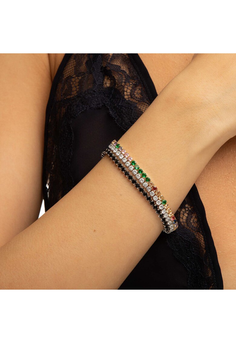 Set 3 Bratari Tennis Placate Cu Aur