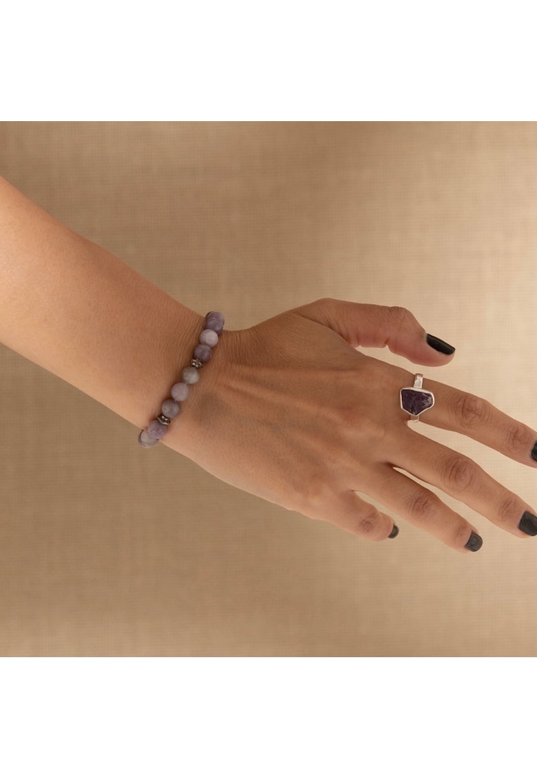 Bratara Handmade Din Pietre Semipretioase Lilac Jade