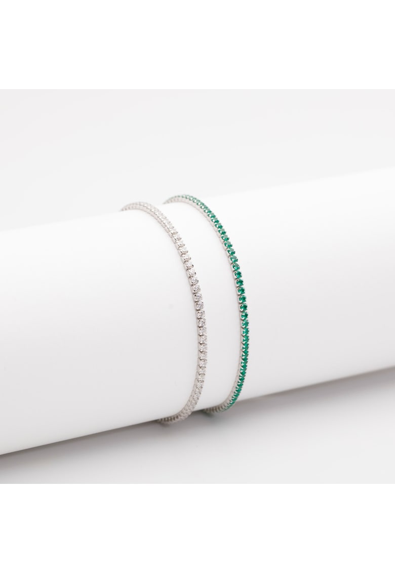 Set Bratari Tennis Argint Agatha