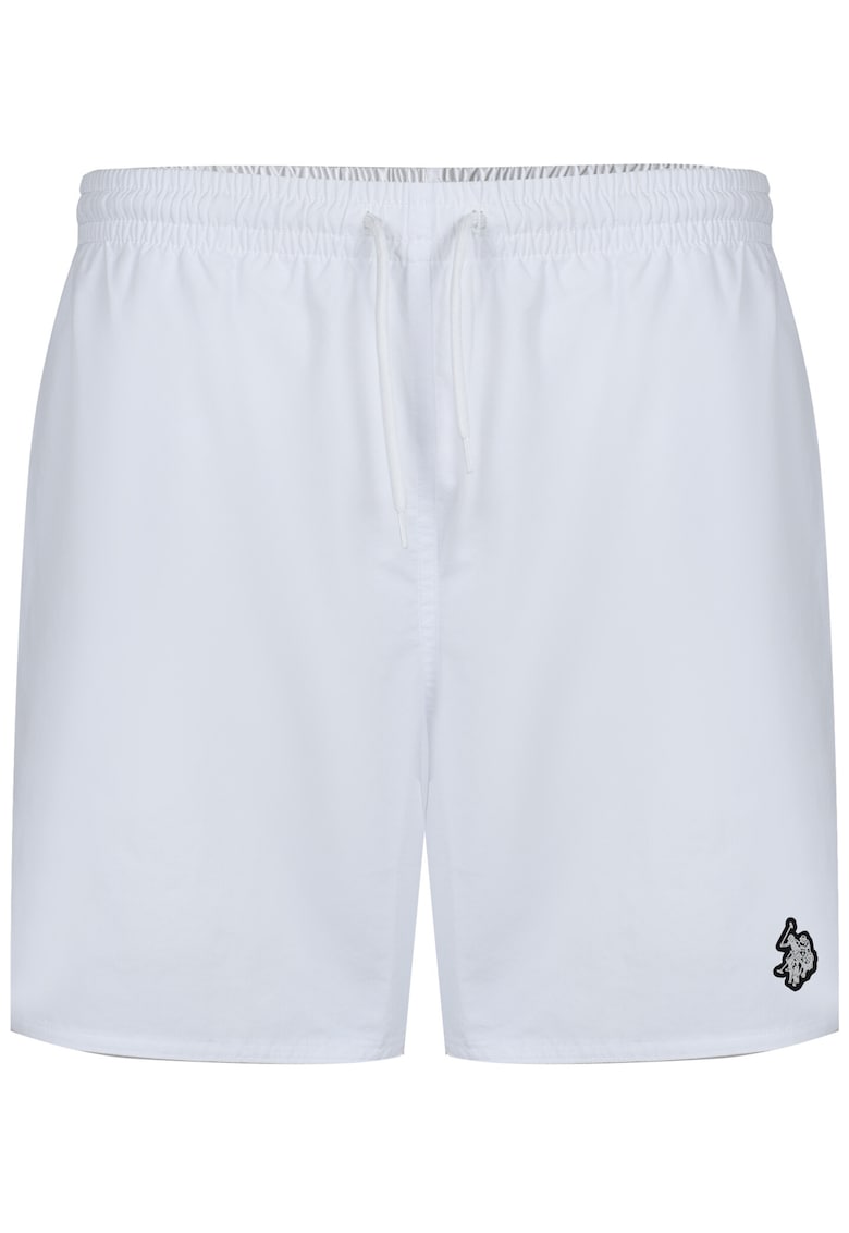 Pantaloni scurti de inot barbati - poliester - alb