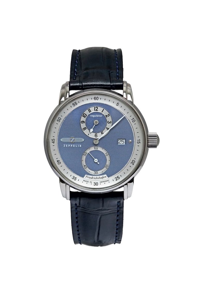 Ceas Automat 8522-3 - Albastru - Curea Piele Naturala - Rezistenta la Apa 50m