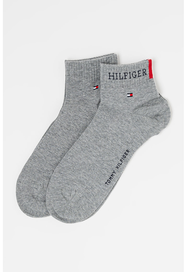 Set de sosete scurte cu imprimeu logo - 2 perechi