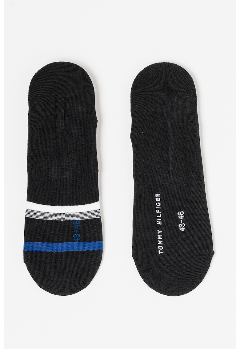 Set de sosete pana la glezna - 2 perechi - Alb/Negru/Albastru inchis