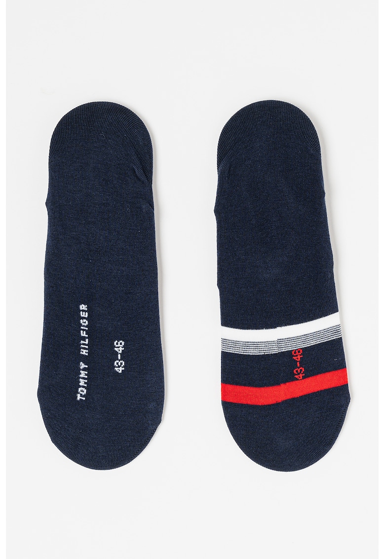 Set de sosete pana la glezna - 2 perechi - Rosu/Alb/Albastru ultramarin