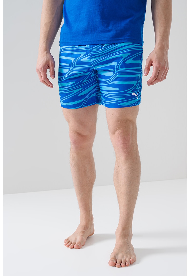 Pantaloni scurti de baie cu buzunare laterale - Albastru deschis