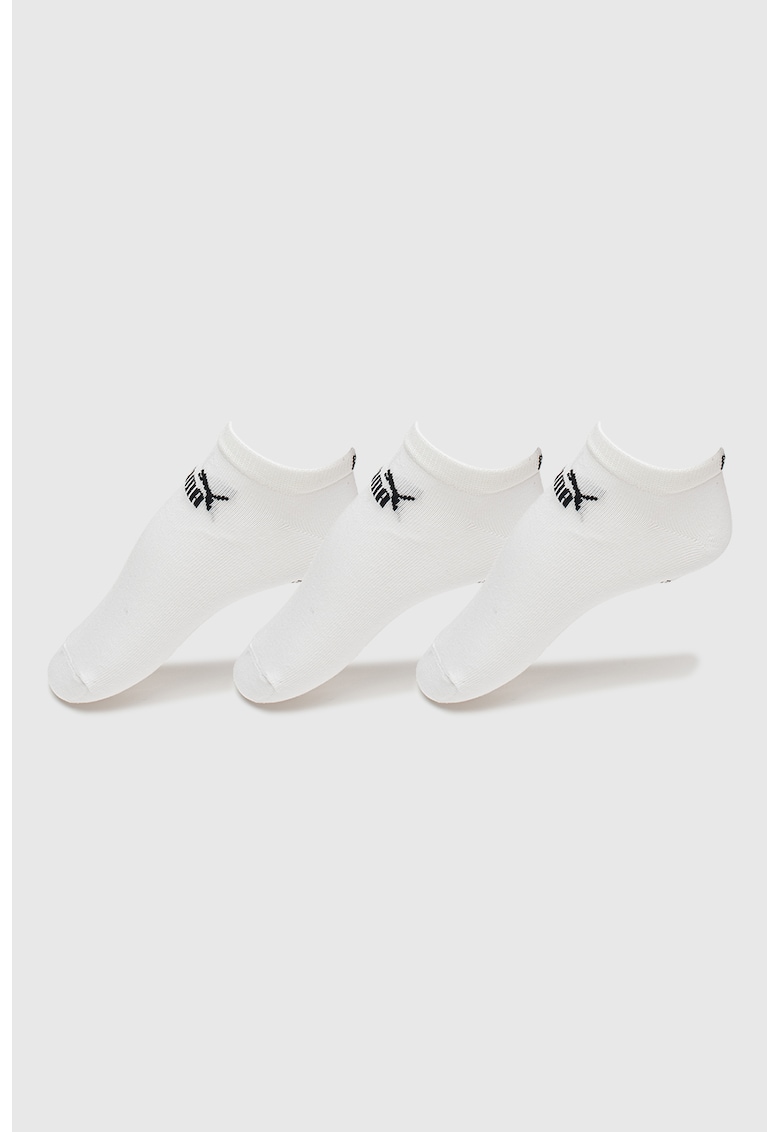 Set de sosete unisex pana la glezna cu model logo - 3 perechi