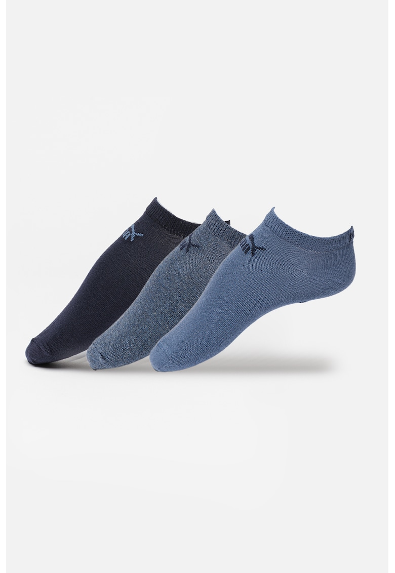 Set de sosete unisex pana la glezna cu model logo - 3 perechi