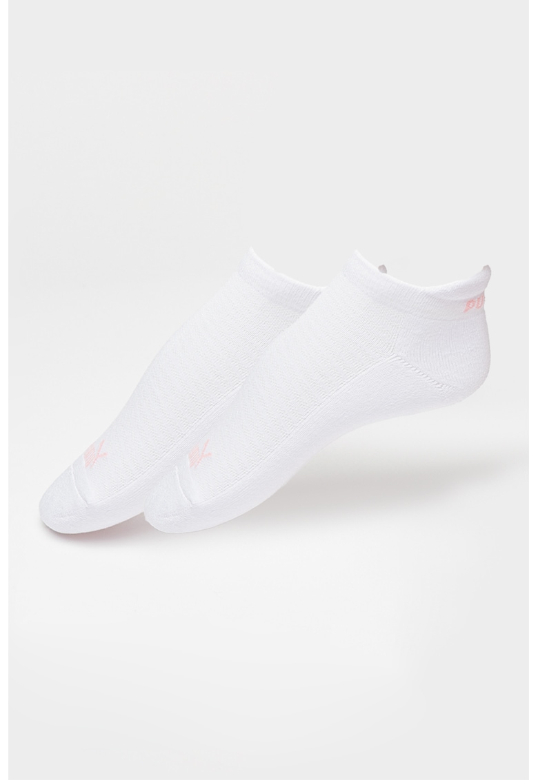 Sosete scurte pana la glezna din amestec de bumbac - Alb