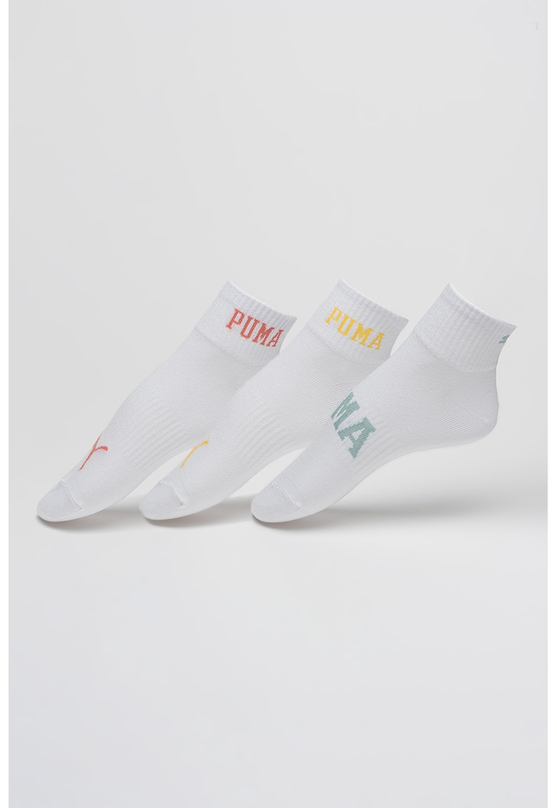 Set de sosete scurte cu imprimeu logo - 3 perechi Set de sosete scurte cu imprimeu logo - 3 perechi