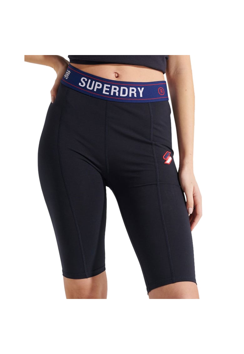 Pantaloni sport dama Superdry - bumbac/elastan - bleumarin -