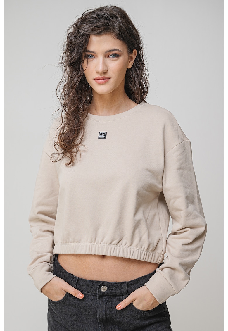 Bluza crop de trening cu logo