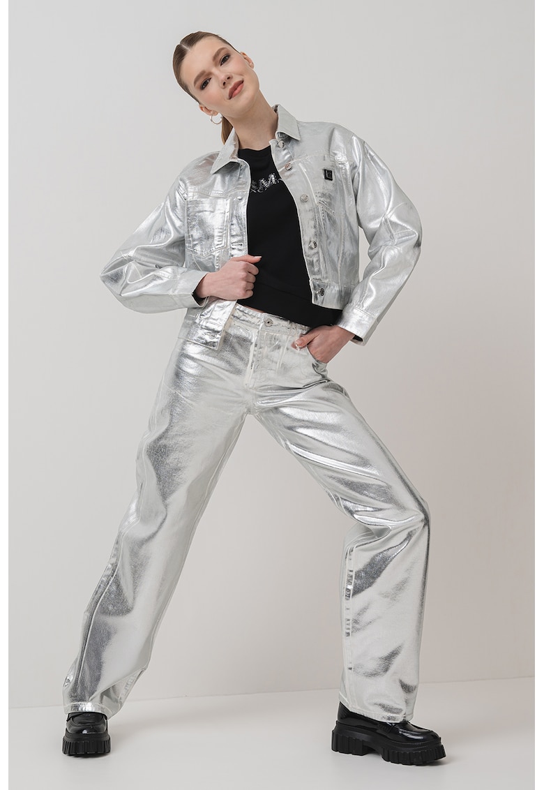 Jacheta crop din bumbac