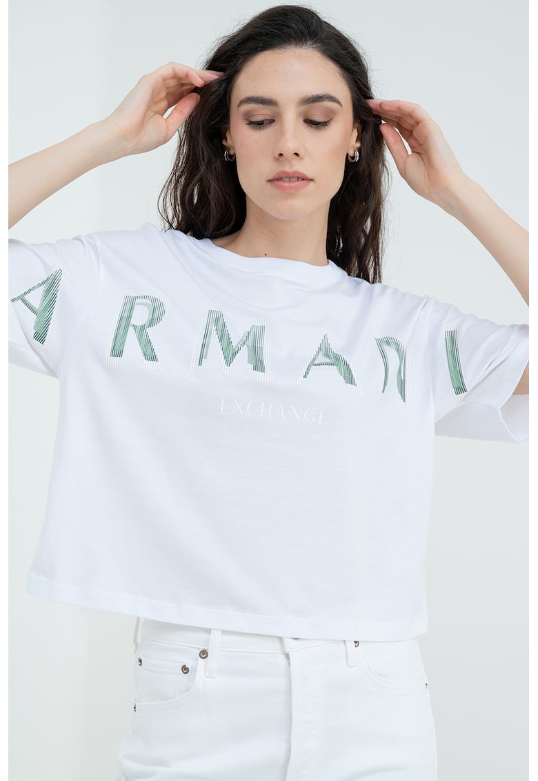 Tricou cu imprimeu logo supradimensionat