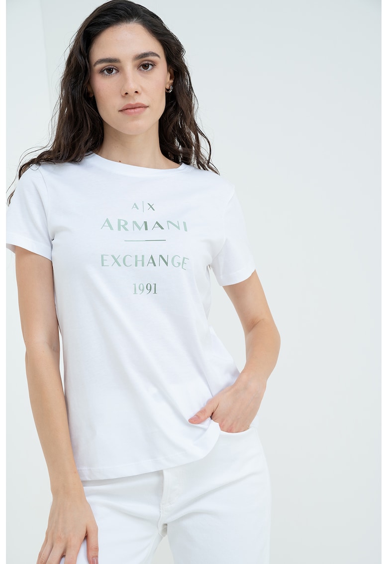 Tricou regular fit cu imprimeu logo pe piept