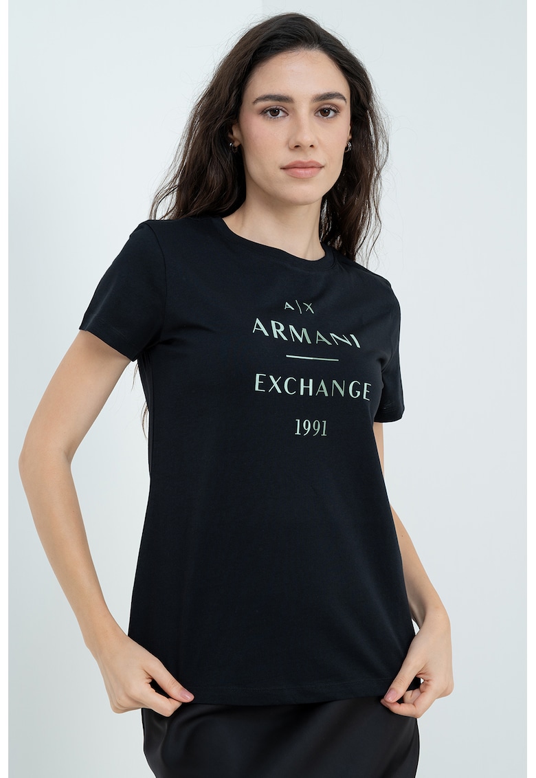 Tricou regular fit cu imprimeu logo pe piept