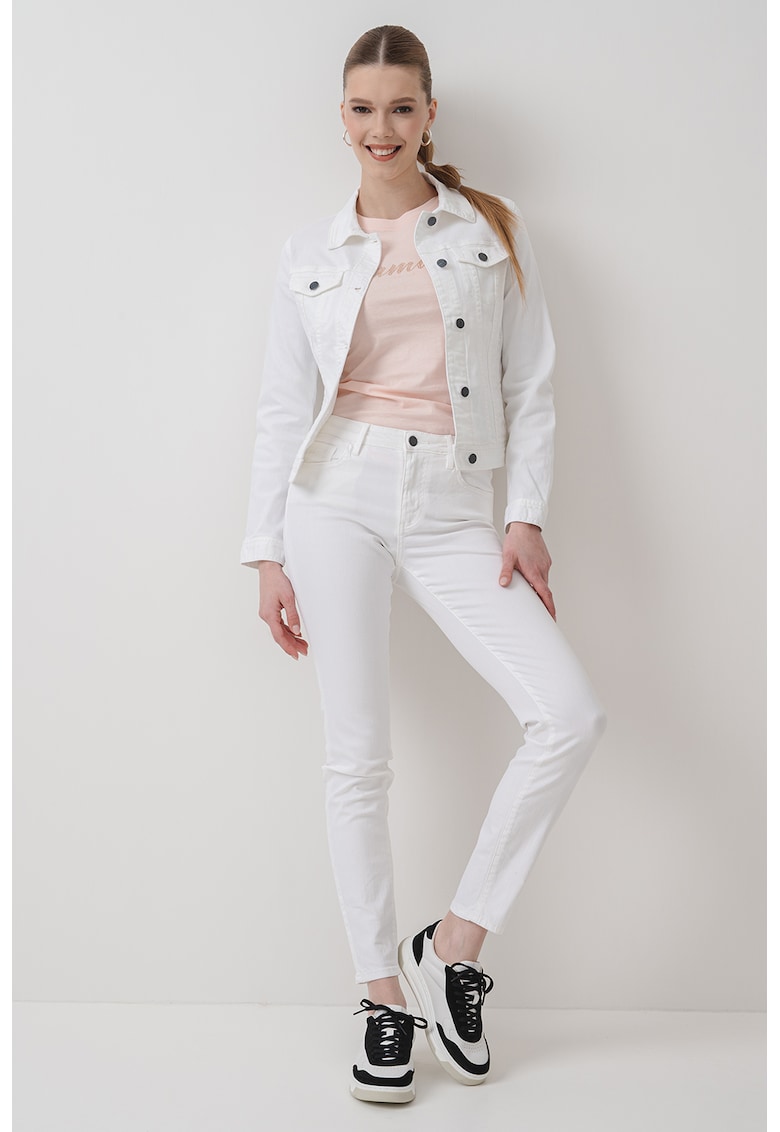 Jacheta crop din denim