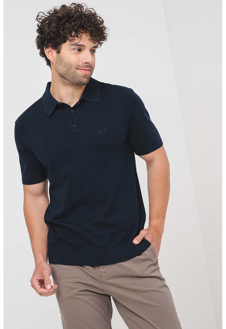 Tricou polo cu model uni - Albastru ultramarin
