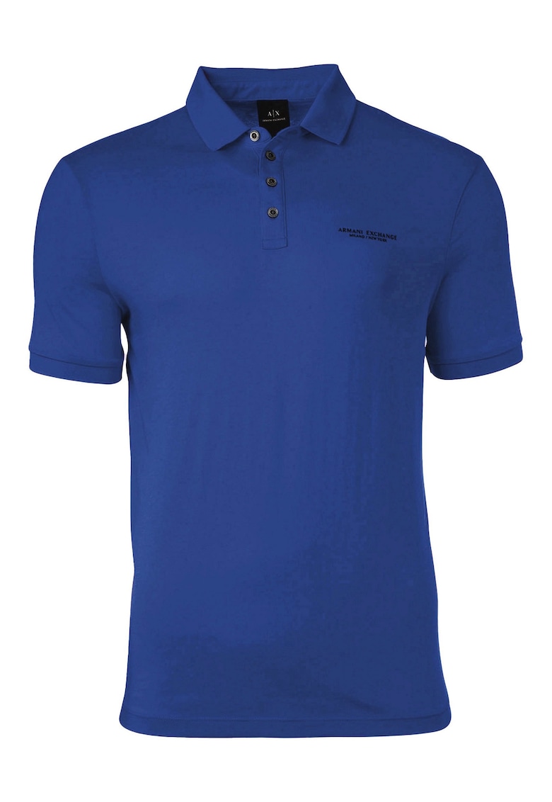 Tricou polo slim fit din bumbac cu logo discret