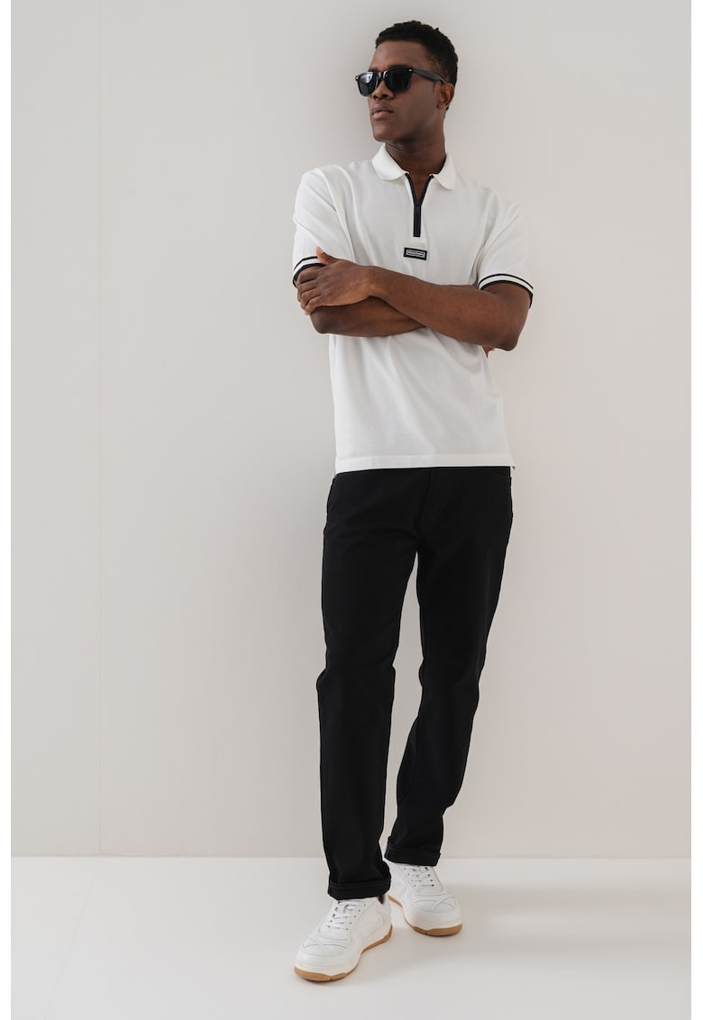 Tricou din bumbac cu guler polo
