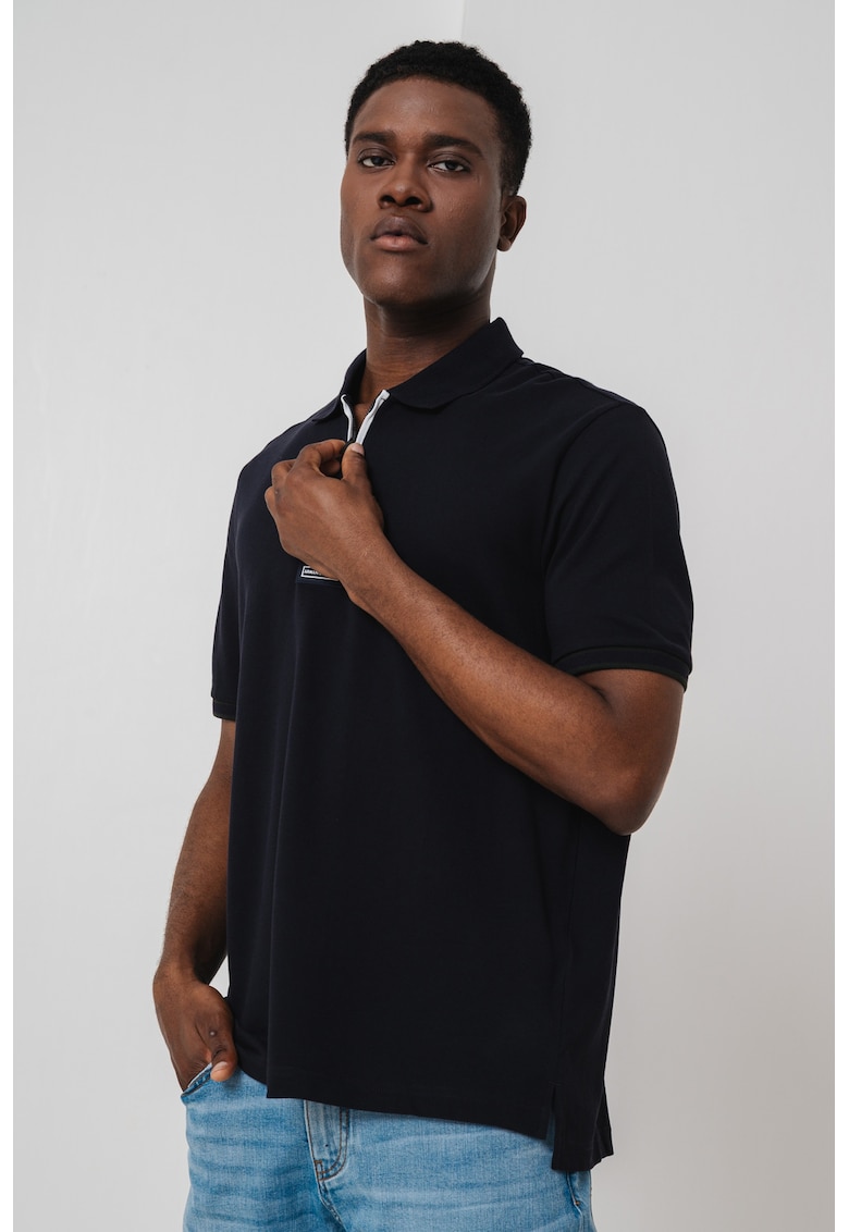 Tricou din bumbac cu guler polo Tricou din bumbac cu guler polo