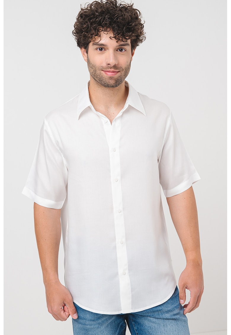 Camasa din lyocell cu maneci scurte