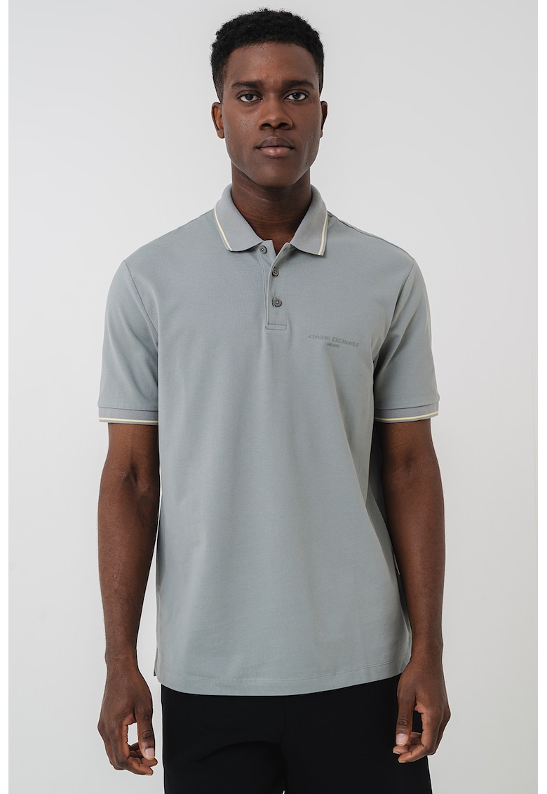 Tricou polo de bumbac - Verde deschis