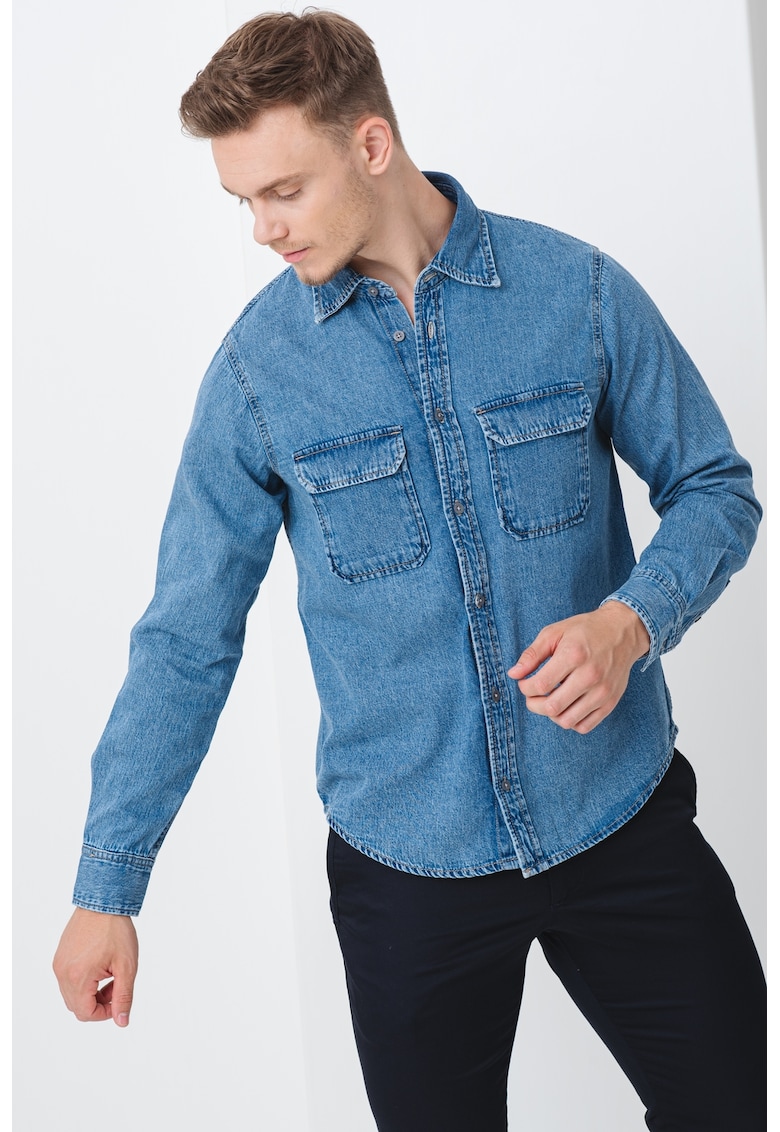 Camasa regular fit din chambray