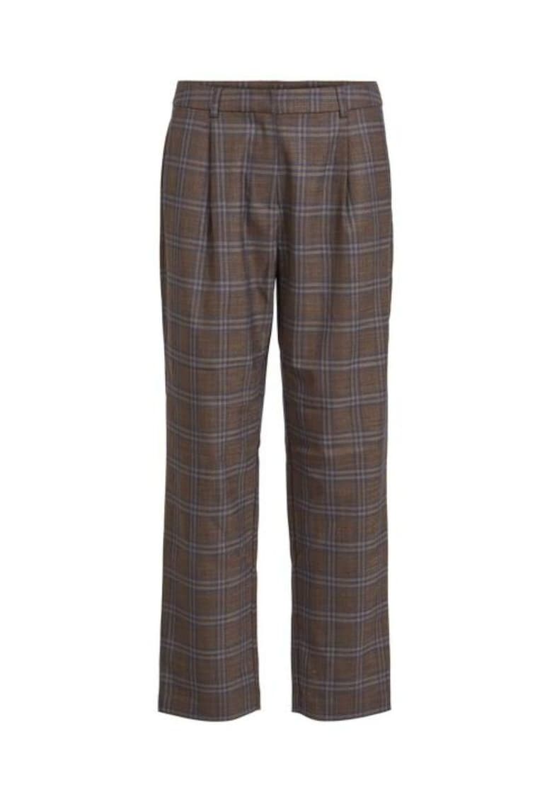 Pantaloni dama talie inalta - maro - Maro