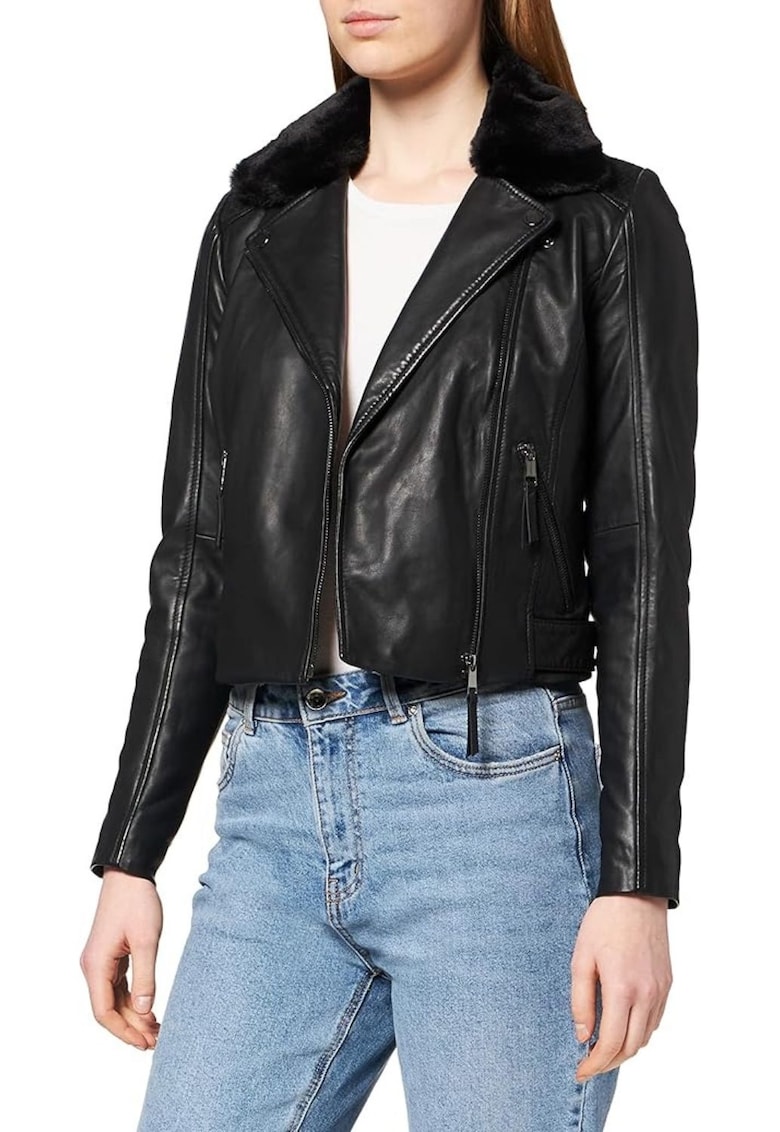 Geaca dama  poliester/viscoza - negru -