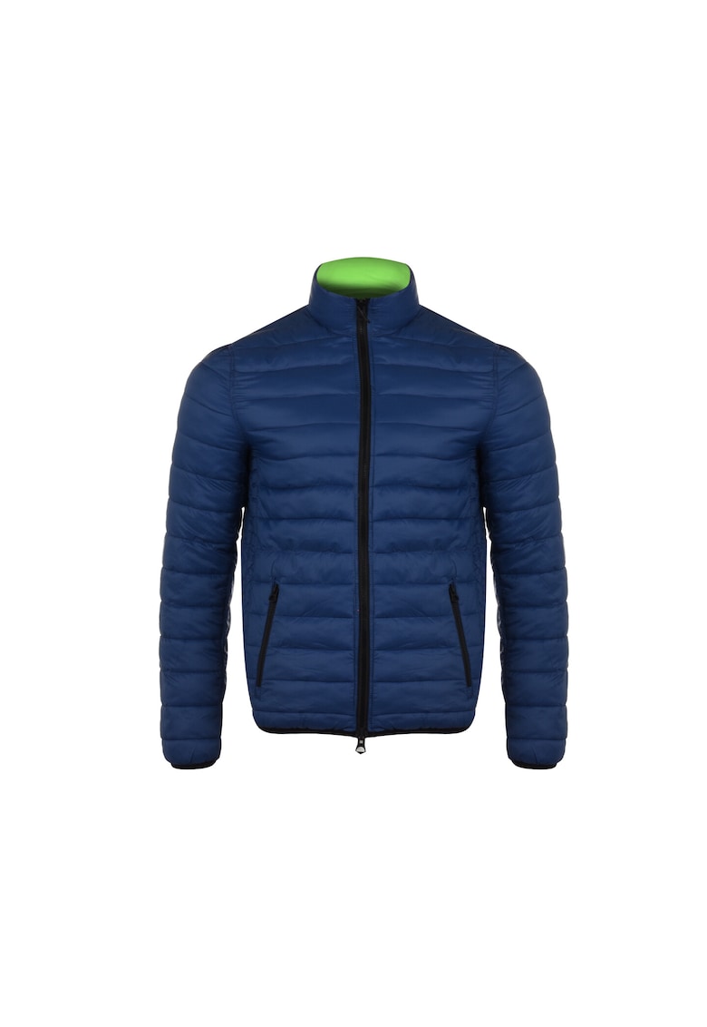 Geaca barbati - reversibil - nylon - bleumarin/verde