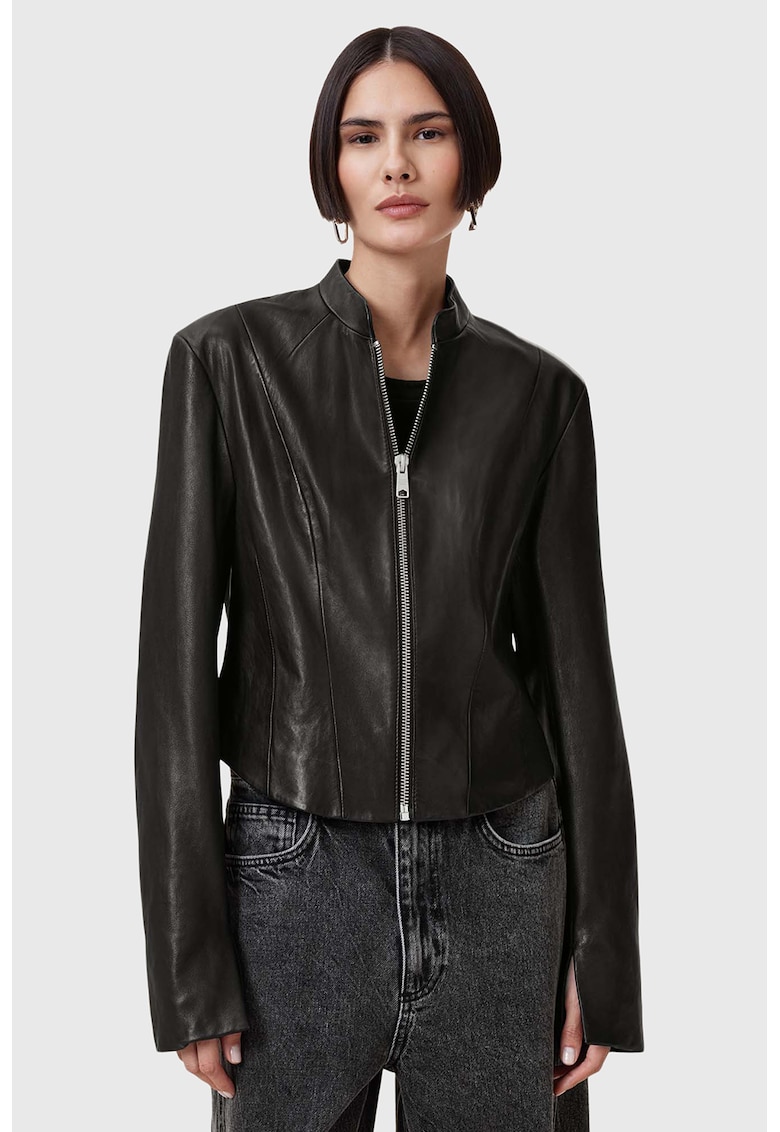 Jacheta slim fit de piele Sadler