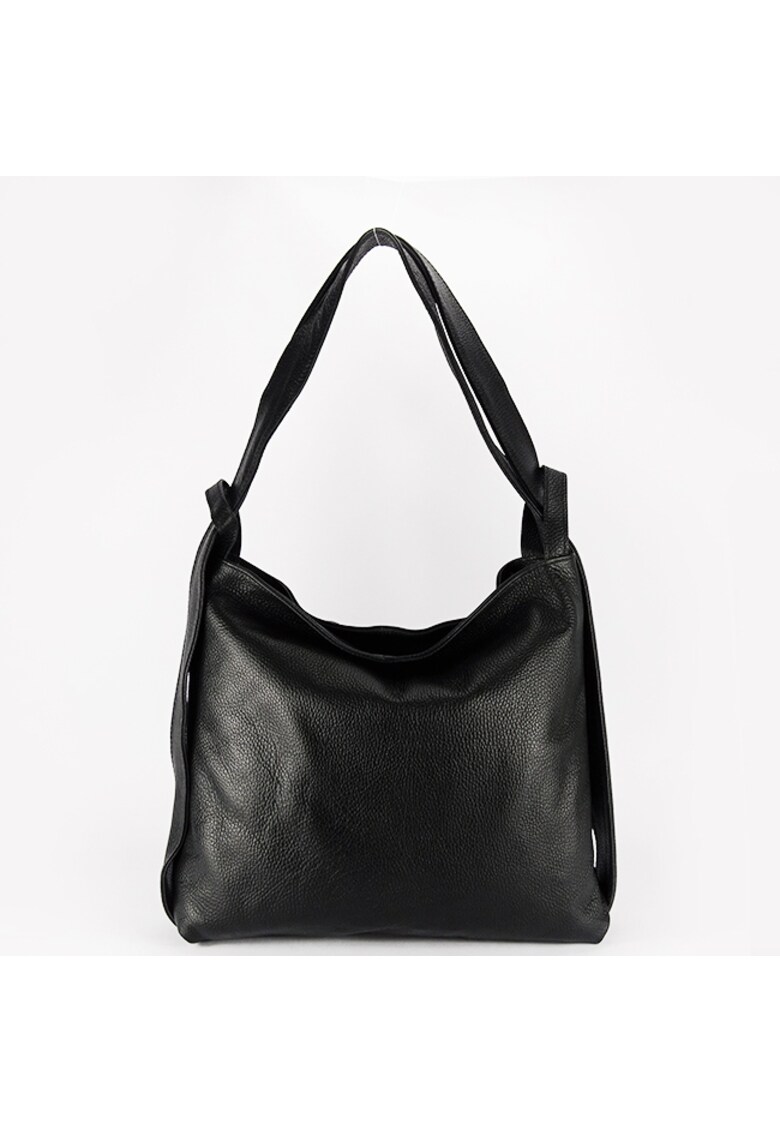 Geanta din piele naturala 2 in 1 negru 8919 132 16265 - Negru