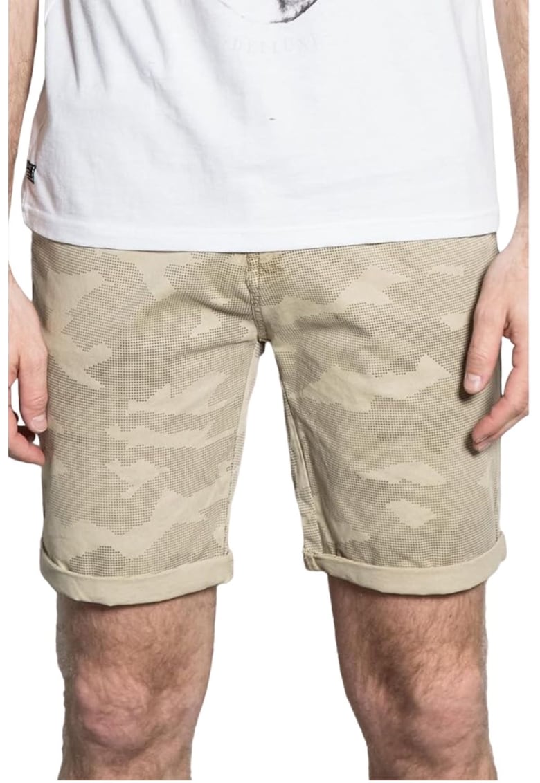 Pantaloni scurti pentru barbati Deelux - bumbac/elastan - bej -