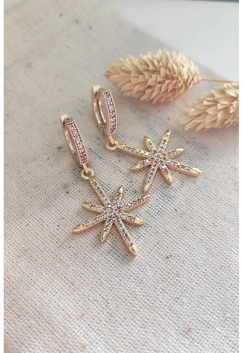 Cercei decorati cu zirconia