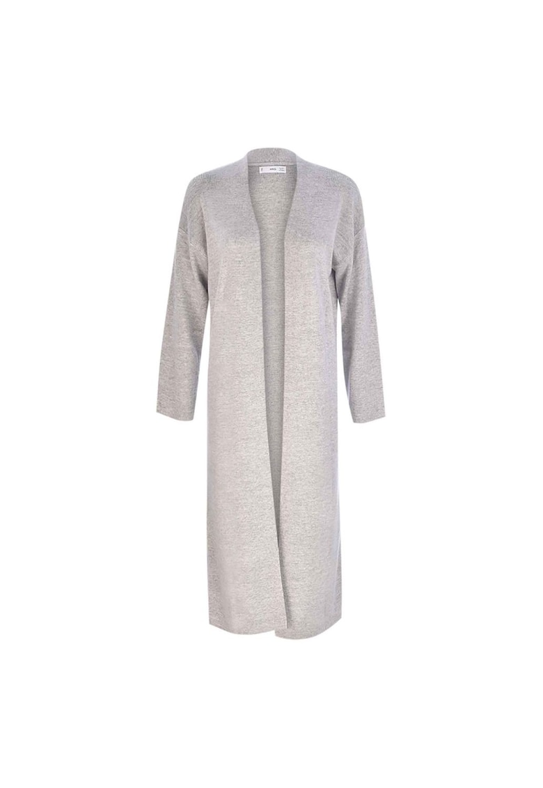 Pulover dama lung - gri - lana/poliamida/acril - maneca lunga -