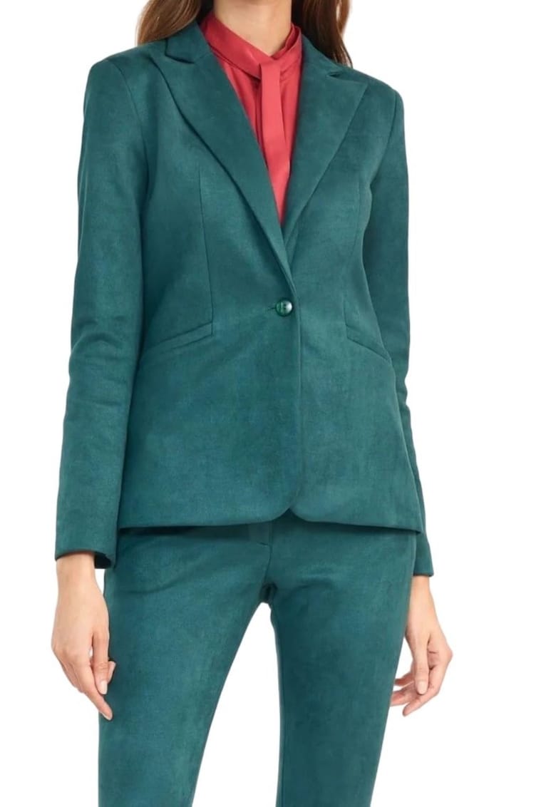 Sacou dama - poliester/elastan - verde -