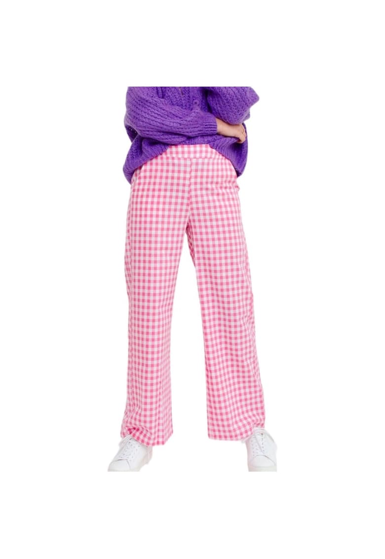 Pantaloni dama roz - bumbac -