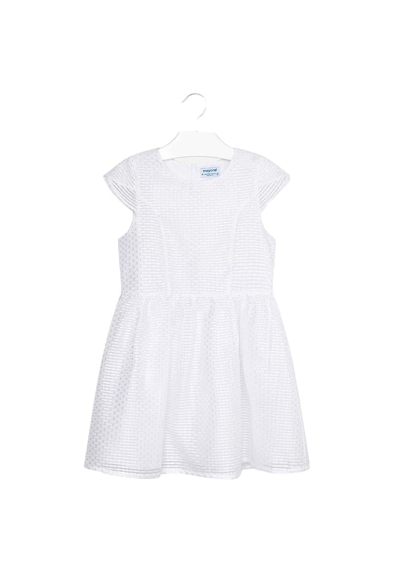 Rochie fete - eleganta - alb - poliester -
