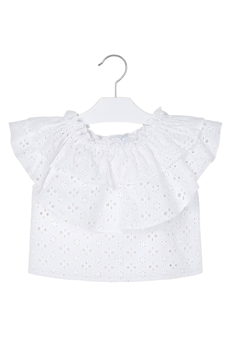 Bluza fara maneci din dantela San Gallo -