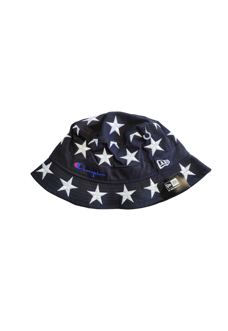 Palarie unisex  neagra - bumbac - XL - cu broderie stele si logo brodat