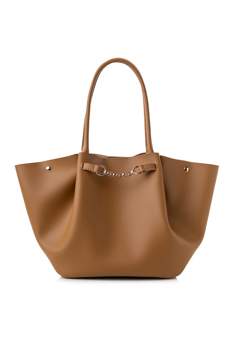 Geanta tote de piele ecologica - Caramel