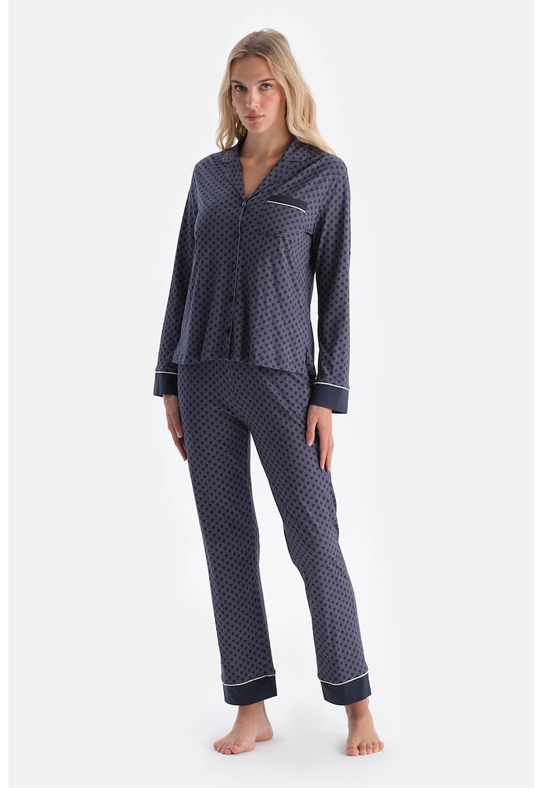 Pijama din amestec de modal cu model