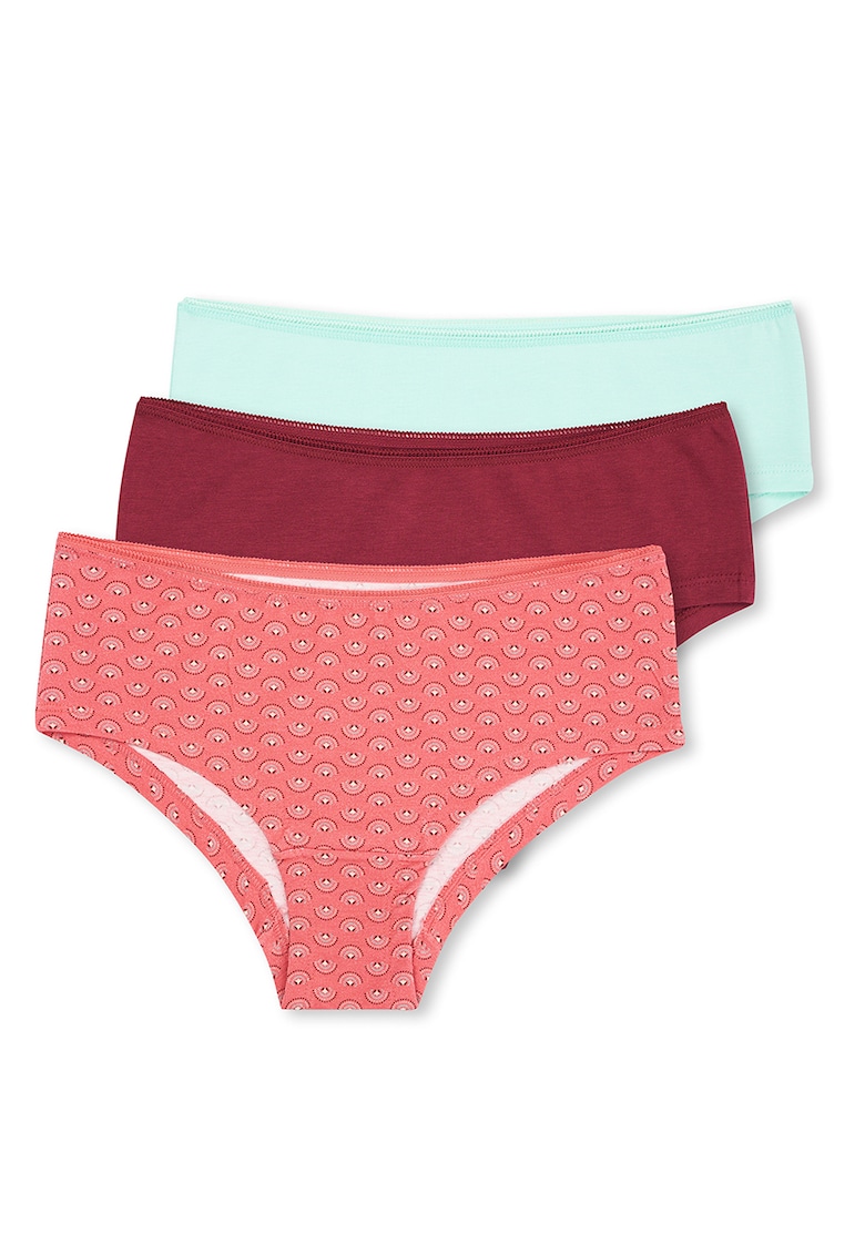 Set de chiloti din amestec de bumbac cu imprimeu - 3 Perechi Set de chiloti din amestec de bumbac cu imprimeu - 3 Perechi