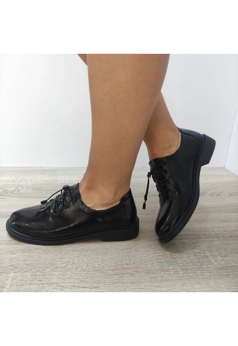 Pantofi Casual Dama 2226G16 - Lac - Negru